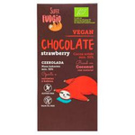 Ciocolată vegană de căpșuni BIO 80 g – Super Fudgio