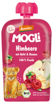 Mousse pomme - banane - framboise sans sucres ajoutés de 1 an demeter bio 100 g - MOGLI