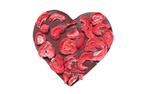 Chocolat au lait en forme de coeur avec fraises sans sucres ajoutés sans gluten 80 g - Santini