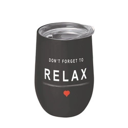 Cană din oțel inoxidabil cu capac Don't Forget To Relax 420 ml - Chic-Mic