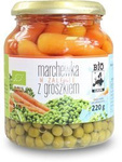 Morcovi în saramură cu mazăre în borcan Bio 340 g (220 g) – Bio Planet