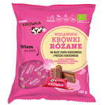Krówki o smaku różanym bezmleczne bezglutenowe BIO 150 g – Super Krówka