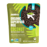 Orez integral expres cu fulgi de nucă de cocos fără gluten 200 g - Jasberry Rice (Calorie Watchers)