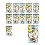 SET 12 x Latte di cocco - bevanda di cocco in scatola senza gomma di guar (17% di grassi) bio 400 ml