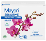 Tablete pentru mașina de spălat vase Sensitive All-in-One, 40 bucăți – Mayeri