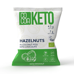 Haselnüsse in Keto-Schokolade mit Mct-Öl ohne Zuckerzusatz BIO 70 g - Kakao