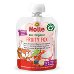 Purea di frutta Volpina (mela-banana-frutti di bosco-yogurt) senza zuccheri aggiunti Bio 85 g – Holle
