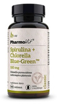 Spirulina + Chlorella kék-zöld étrend-kiegészítő (500 mg) gluténmentes 180 tabletta - PHARMOVIT (CLASSIC)