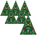 PACK DE 6x Calendrier de l'Avent pyramide BIO (Trangular vert - 13 saveurs de thé) (25 x 2 g) 50 g English Tea Shop Organic