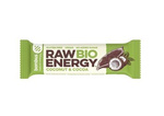 RAW ENERGY BIO barre sans gluten au cacao et à la noix de coco BIO 50 g