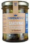 Sardine europee in olio extra vergine di oliva biologico 190 g (133 g) (barattolo) - emperatriz