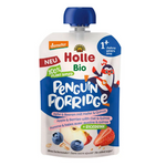 Mousse d'avoine au pingouin (pomme - riz - baies - quinoa) de 1 an Demeter bio 110 g - Holle