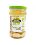 Fasola jaś gotowana bezglutenowa bio 300 g (175 g) (słoik) - Farma Świętokrzyska