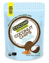 Chipsy kokosowe o smaku karmelowym z solą prażone bezglutenowe bio 40 g